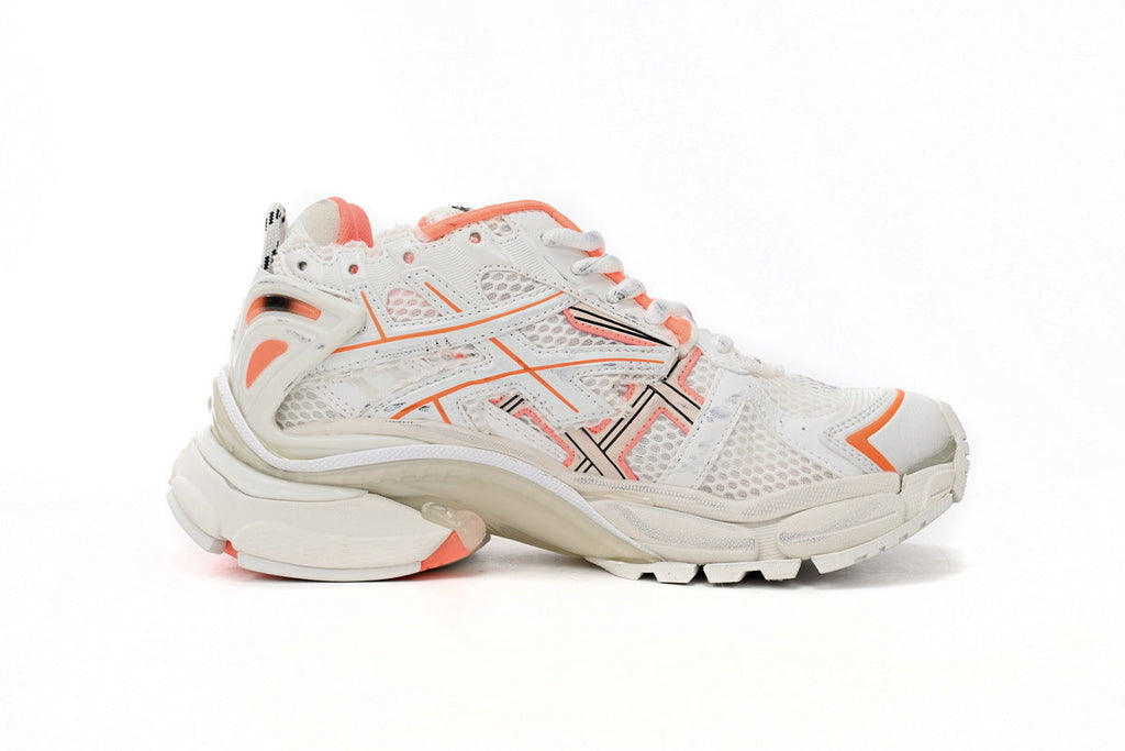 Balenciaga Runner Sneaker "White Orange"-retro thick sole dad shoes，Women's Shoe Sale / Men's Shoe Sale