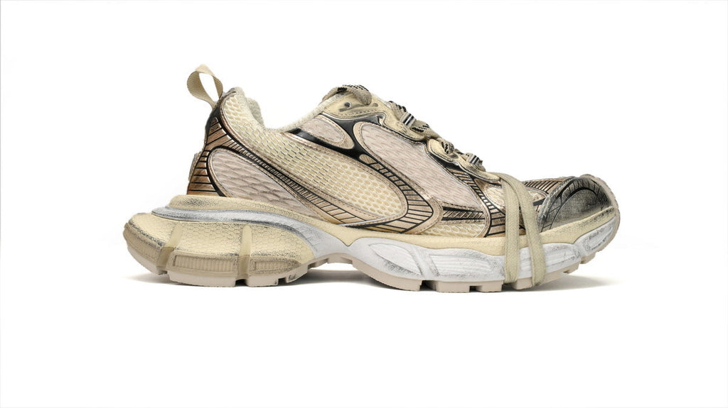 Balenciaga 3XL Sneaker "Beige Metallic Gold"-retro thick sole dad shoes，Women's Shoe Sale / Men's Shoe Sale