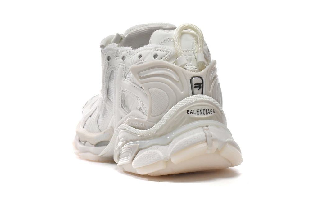 Balenciaga Runner Mid Sneakers "White" Mesh Chunky Mid Top Trainer