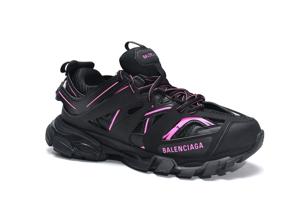 Balenciaga Track Sneakers "Black Pink"-retro thick sole dad shoes，Women's Shoe Sale / Men's Shoe Sale
