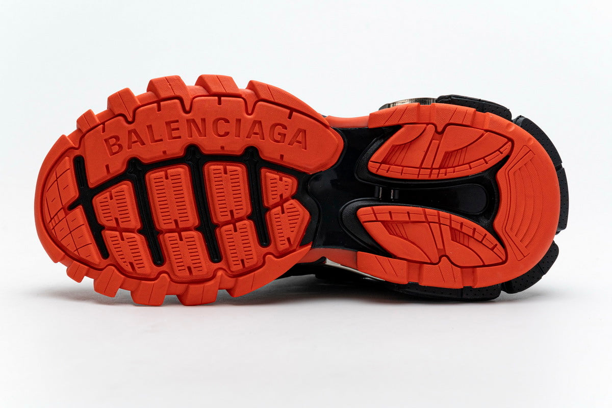 Balenciaga Track 2 Sneakers Men "Dark Gray Orange"-retro thick sole dad shoes，Women's Shoe Sale / Men's Shoe Sale