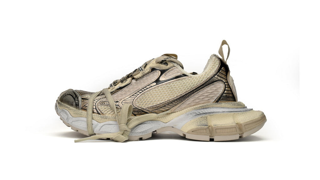 Balenciaga 3XL Sneaker "Beige Metallic Gold"-retro thick sole dad shoes，Women's Shoe Sale / Men's Shoe Sale