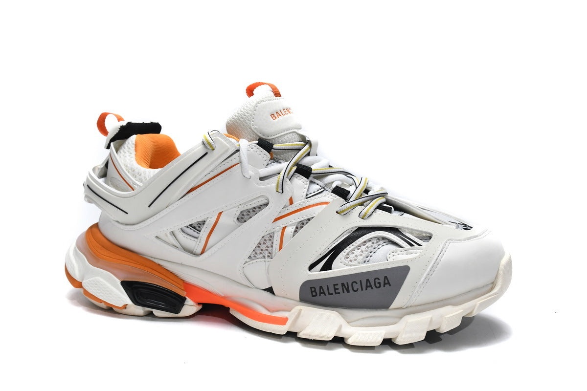 Balenciaga Track Sneakers "White Orange"-retro thick sole dad shoes，Women's Shoe Sale / Men's Shoe Sale