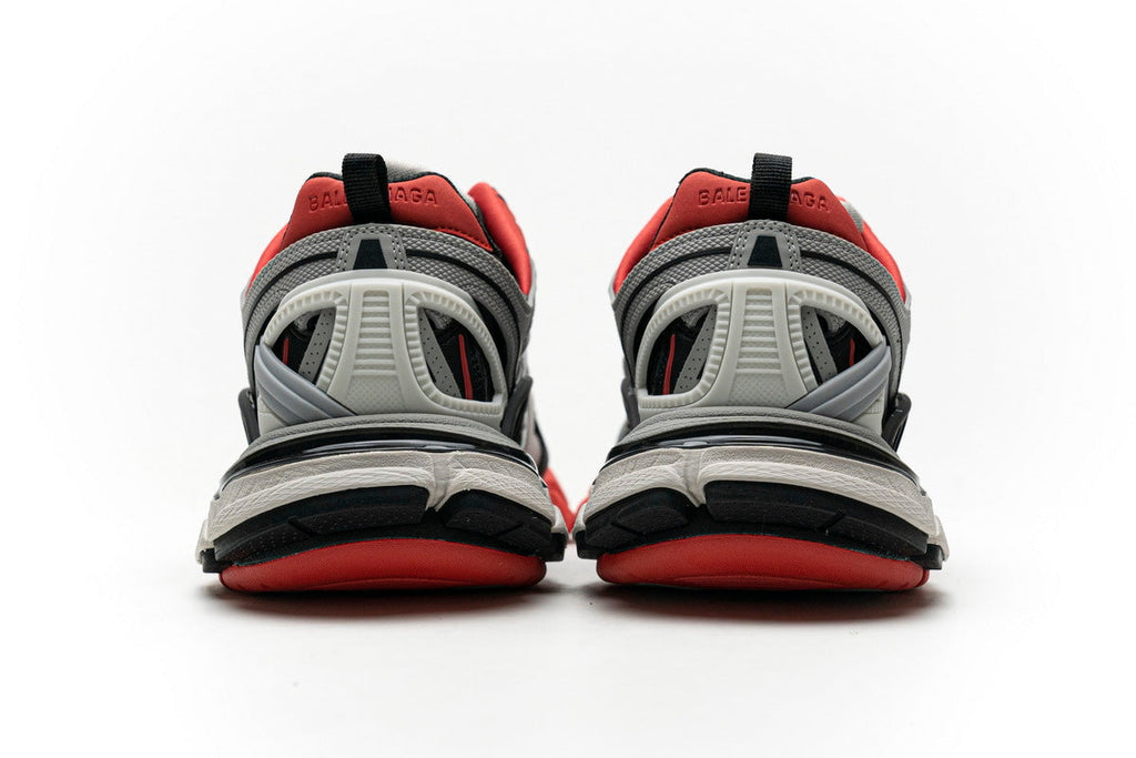 Balenciaga Track 2 Open Sneakers "Grayish Red"-retro thick sole dad shoes，Women's Shoe Sale / Men's Shoe Sale