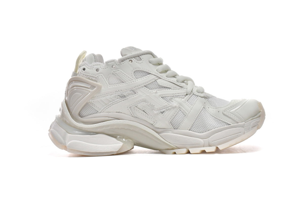 Balenciaga Runner Mid Sneakers "White" Mesh Chunky Mid Top Trainer