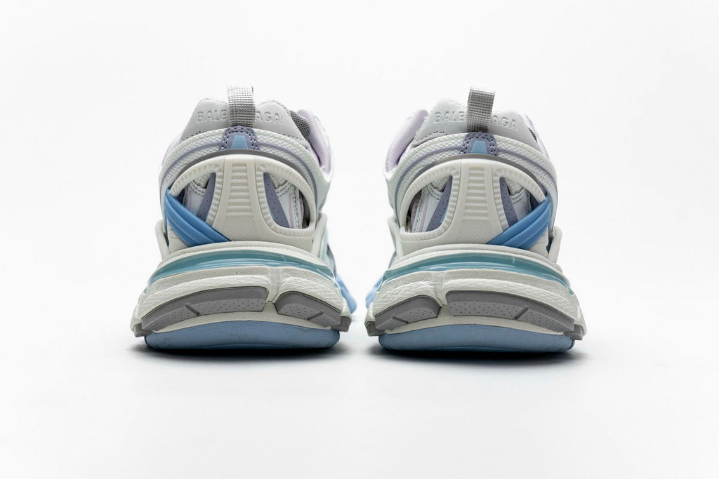 Balenciaga Track 2 Open Sneakers "White Light Blue Lavender"-retro thick sole dad shoes，Women's Shoe Sale / Men's Shoe Sale