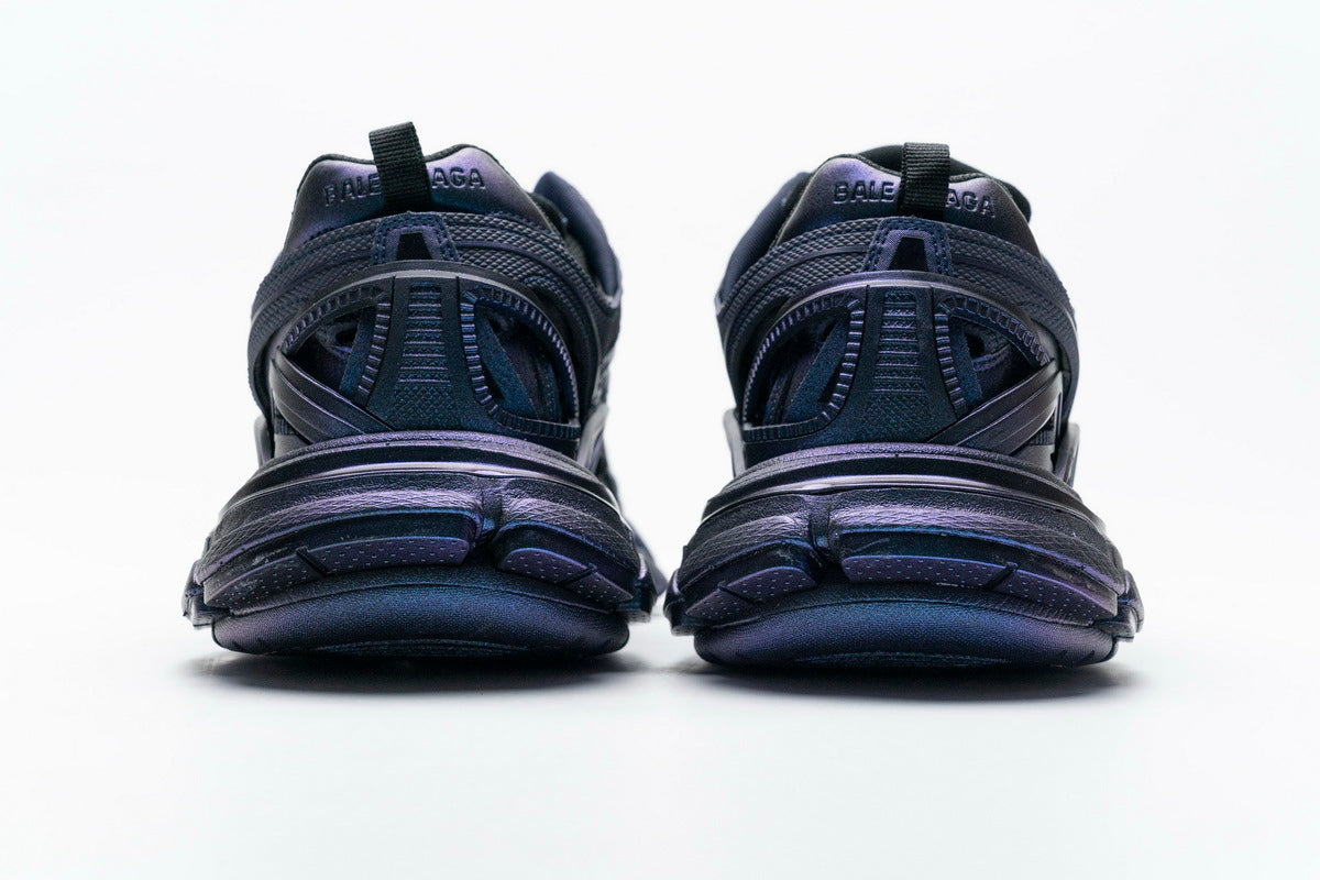 Balenciaga Track 2 Open Sneakers "Iridescent Blue Purple"-retro thick sole dad shoes，Women's Shoe Sale / Men's Shoe Sale