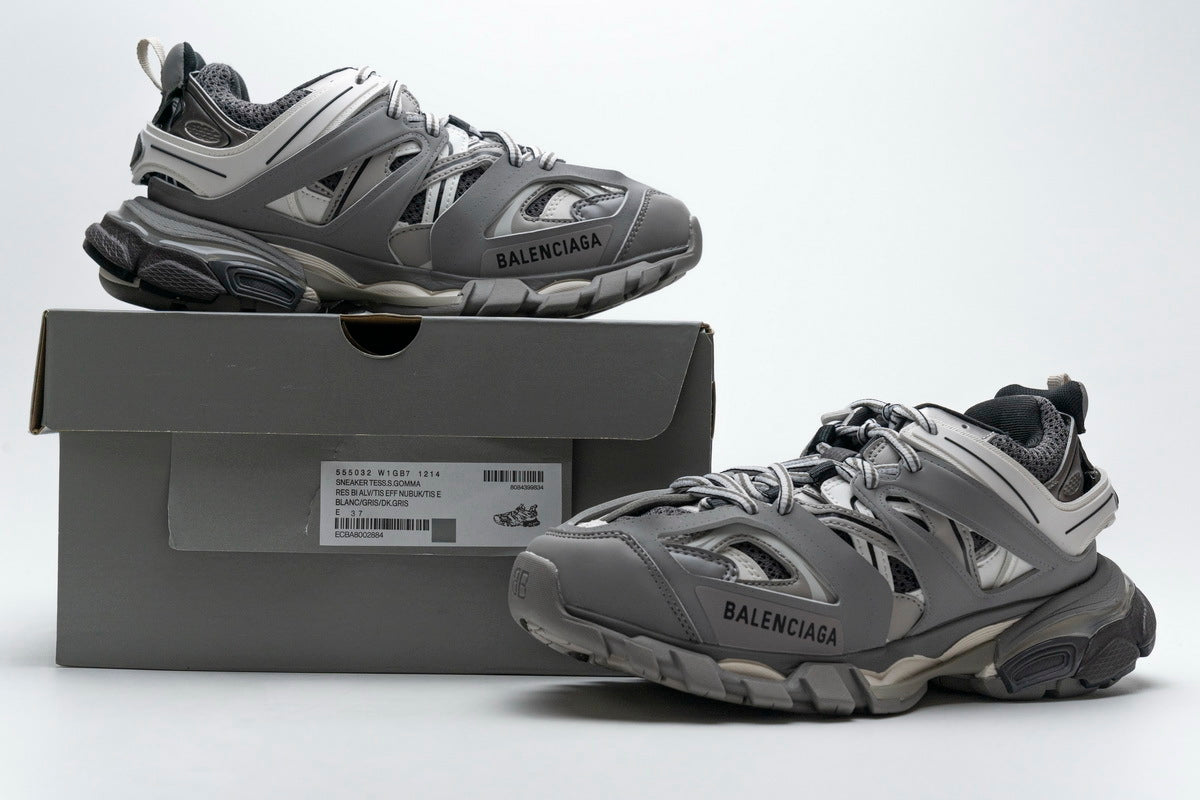 Balenciaga Track Sneakers "Grey White" Mesh Chunky Low Top Trainer