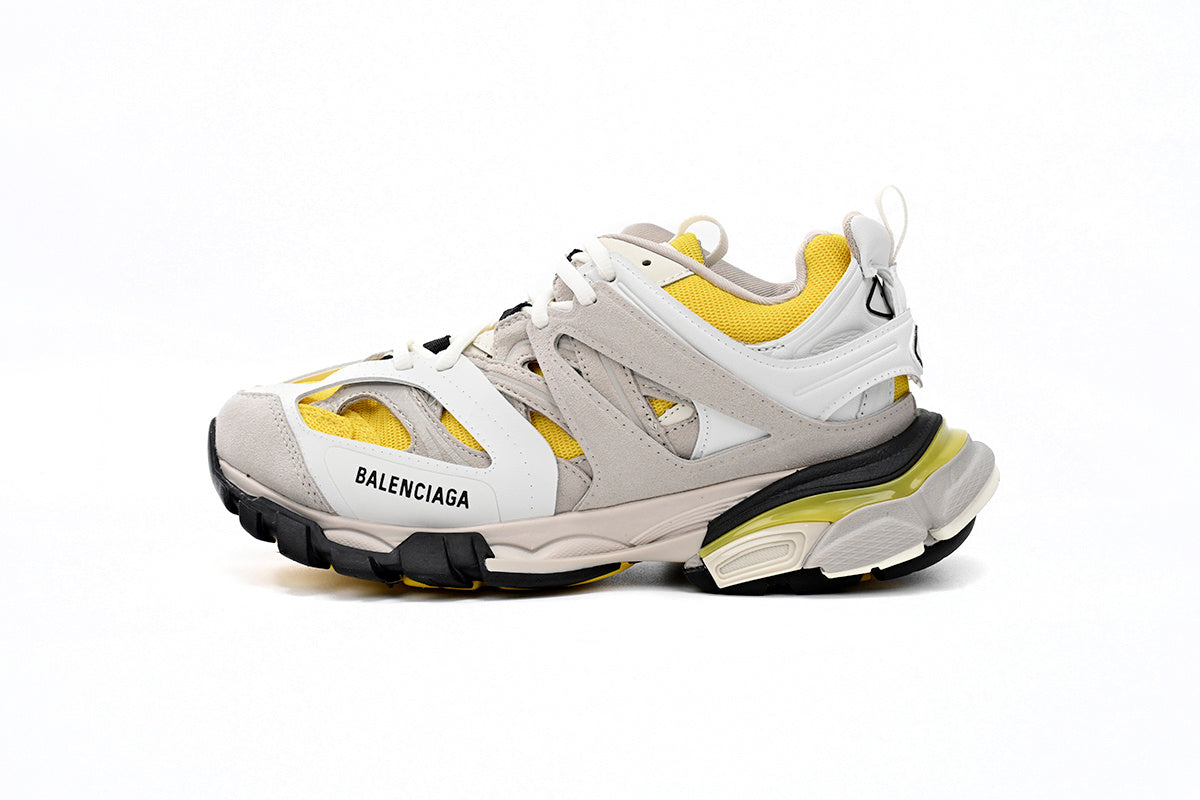 Balenciaga Track Sneakers "White Grey Yellow"-retro thick sole dad shoes，Women's Shoe Sale / Men's Shoe Sale