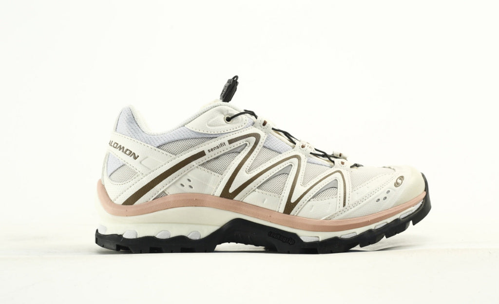 Salomon XT-Quest Trail Running & Hiking Sneakers, “Vanilla Ice/Black/Bistro Green