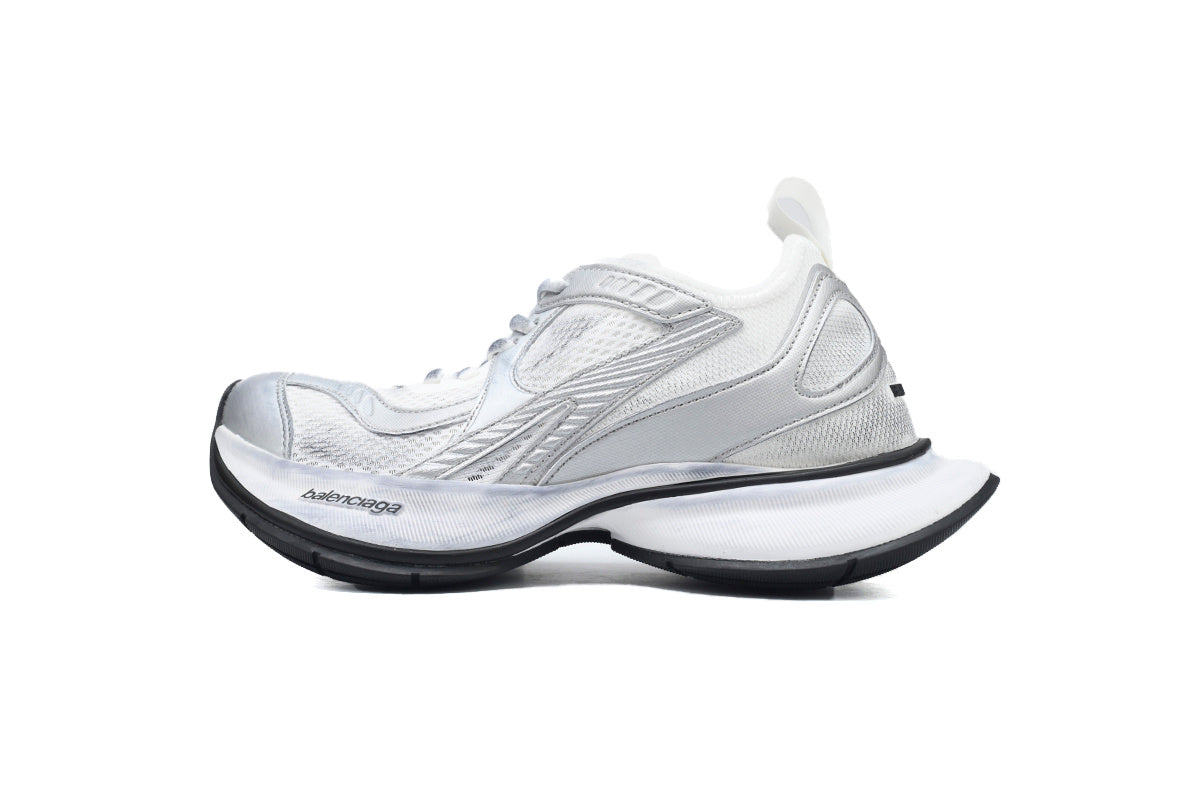 Balenciaga Circuit Sneakers "White Silver"-retro thick sole dad shoes，Women's Shoe Sale / Men's Shoe Sale