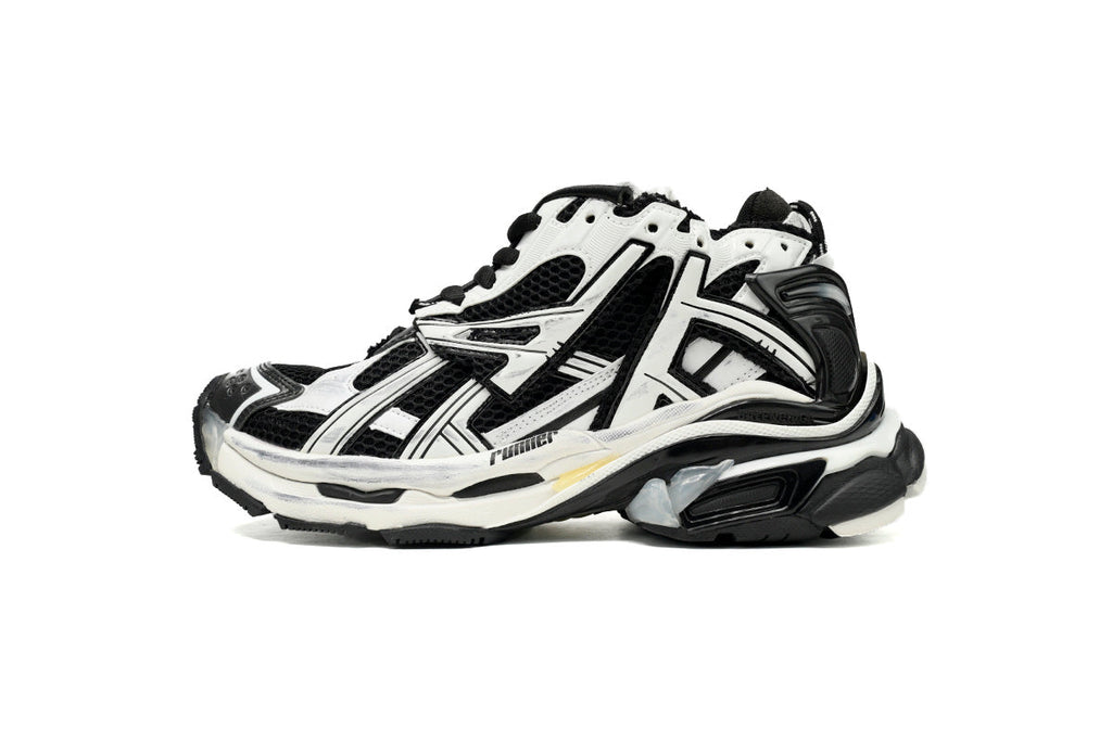 Balenciaga Runner Series Sneakers "White Black"-retro thick sole dad shoes，Women's Shoe Sale / Men's Shoe Sale