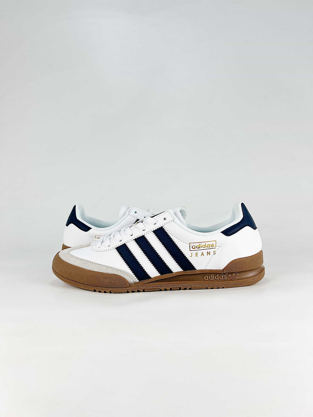 Adidas Jeans "White Navy Blue Gum"-Classic sneakers，Adidas Women's Shoe Sale / Men's Shoe Sale