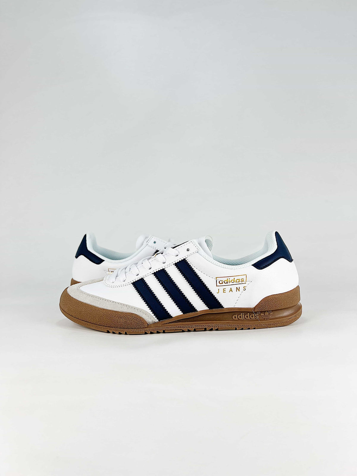 Adidas Jeans "White Navy Blue Gum"-Classic sneakers，Adidas Women's Shoe Sale / Men's Shoe Sale