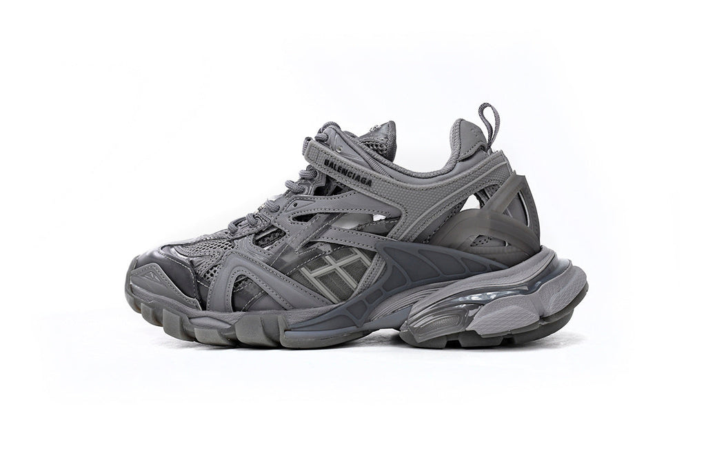 Balenciaga Track 2 Open Sneakers "Dark Grey"-retro thick sole dad shoes，Women's Shoe Sale / Men's Shoe Sale