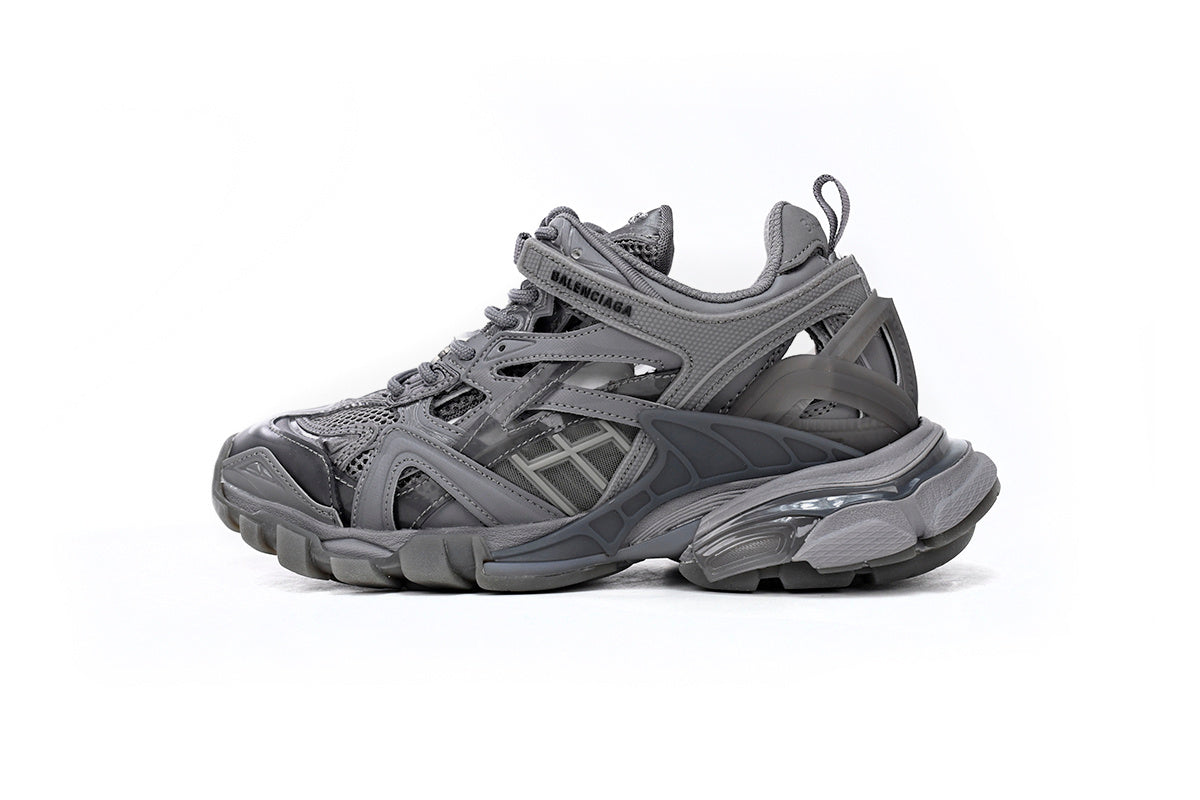 Balenciaga Track 2 Open Sneakers "Dark Grey"-retro thick sole dad shoes，Women's Shoe Sale / Men's Shoe Sale