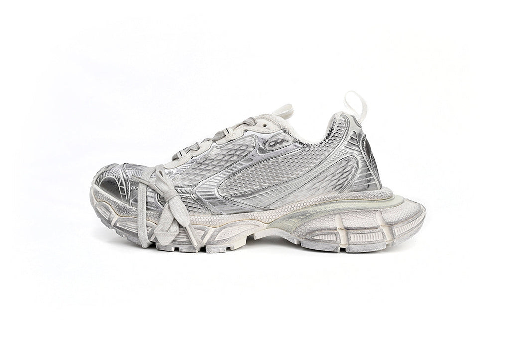 Balenciaga 3XL Sneakers "Silver White"-retro thick sole dad shoes，Women's Shoe Sale / Men's Shoe Sale
