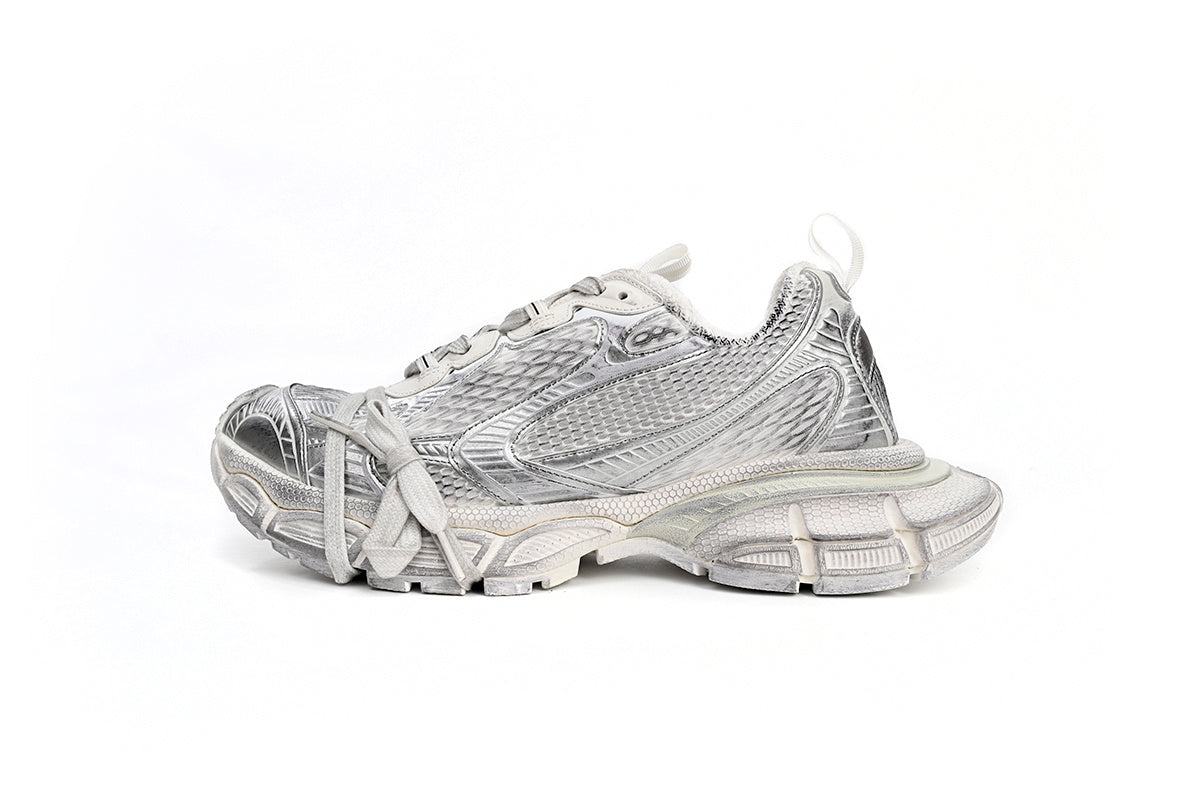 Balenciaga 3XL Sneakers "Silver White"-retro thick sole dad shoes，Women's Shoe Sale / Men's Shoe Sale