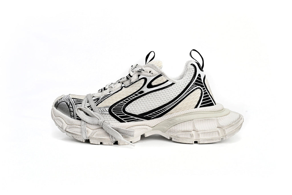 Balenciaga 3XL Sneaker "Eggshell Black"-retro thick sole dad shoes，Women's Shoe Sale / Men's Shoe Sale