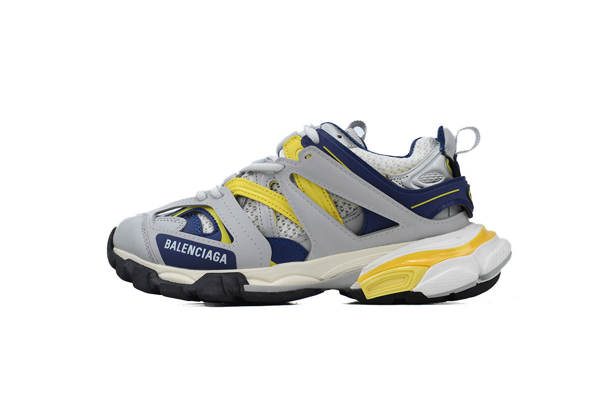 Balenciaga Track Trainer Sneakers "Grey Blue Yellow"-retro thick sole dad shoes，Women's Shoe Sale / Men's Shoe Sale