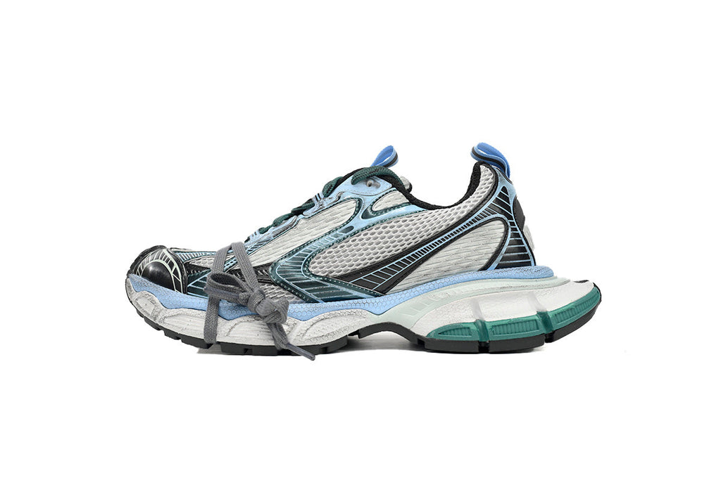 Balenciaga 3XL Sneaker "Green Gray Blue"-retro thick sole dad shoes，Women's Shoe Sale / Men's Shoe Sale