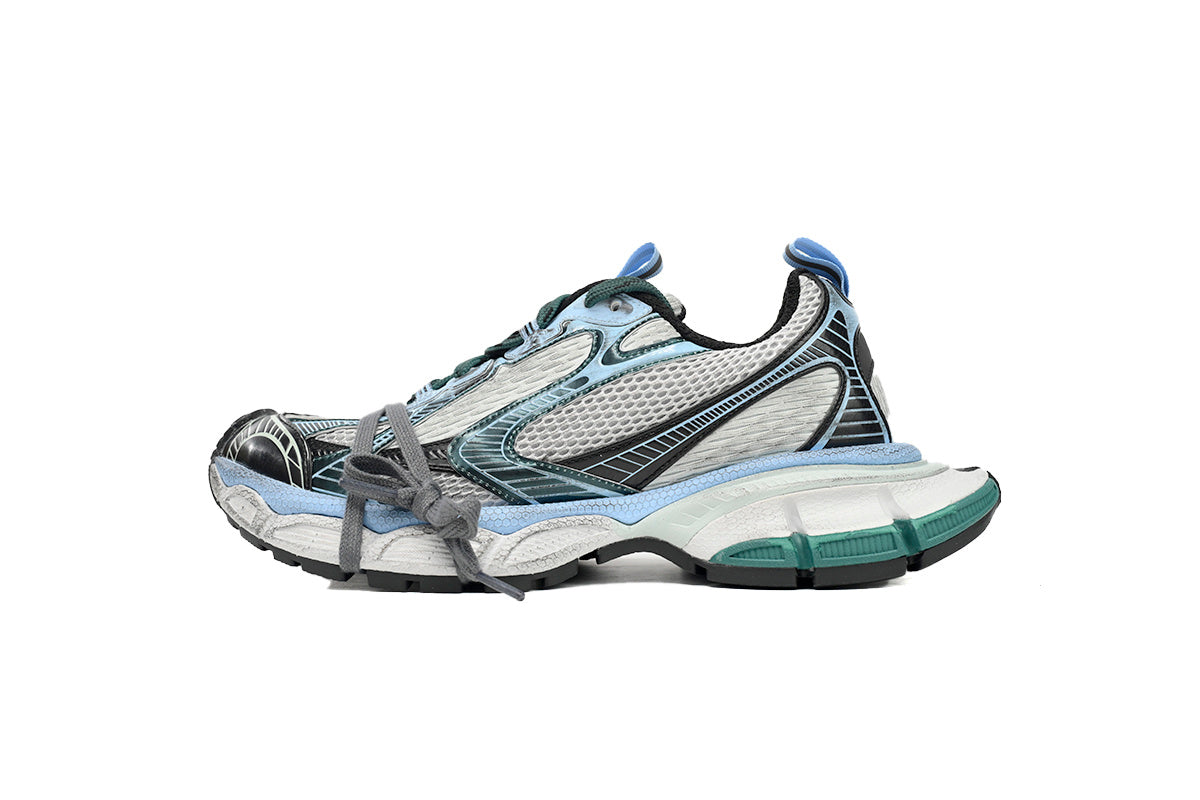 Balenciaga 3XL Sneaker "Green Gray Blue"-retro thick sole dad shoes，Women's Shoe Sale / Men's Shoe Sale