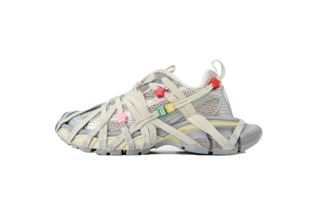Balenciaga 3XL Sneakers "Beige Silver With Charms"-retro thick sole dad shoes，Women's Shoe Sale / Men's Shoe Sale