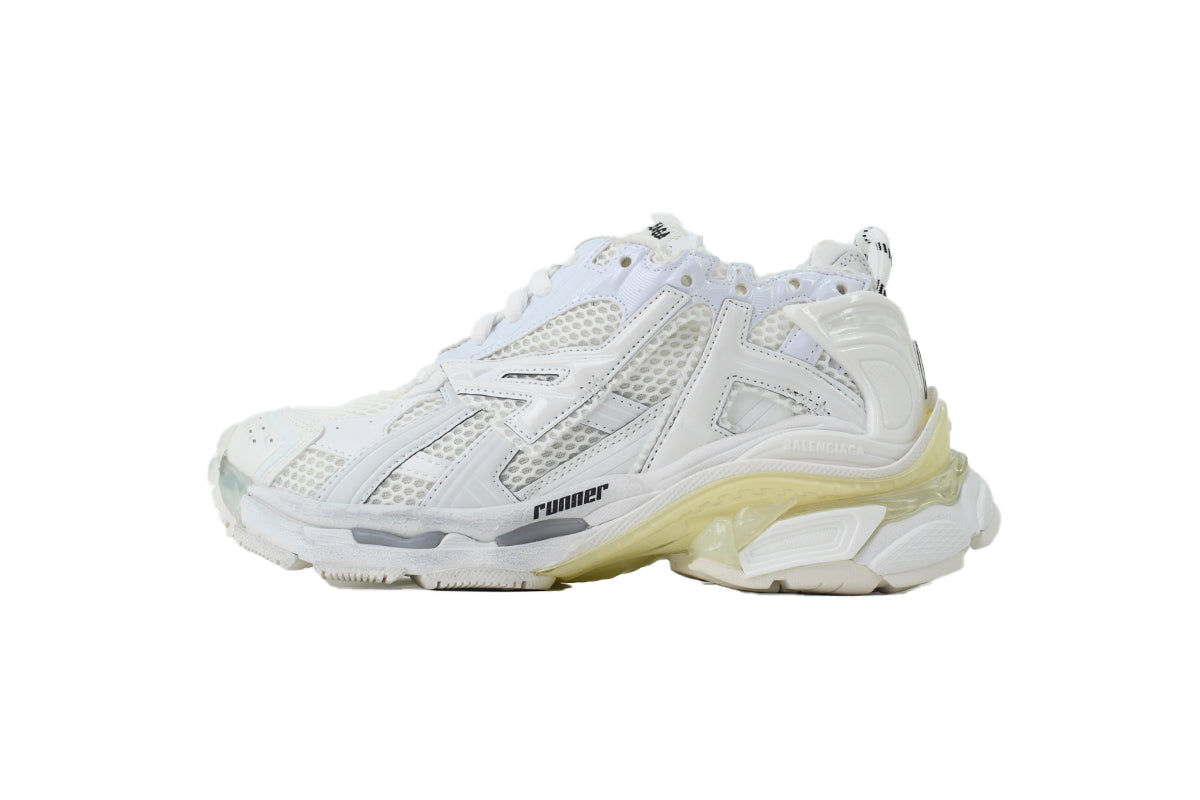 Balenciaga Runner Mid Sneakers White Mesh Chunky Mid Top Trainer