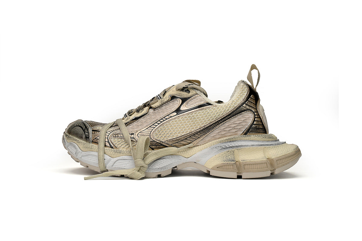 Balenciaga 3XL Sneaker "Beige Metallic Gold"-retro thick sole dad shoes，Women's Shoe Sale / Men's Shoe Sale