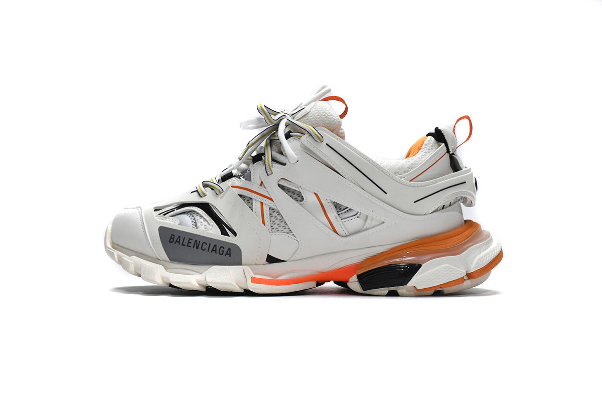 Balenciaga Track Sneakers "White Orange"-retro thick sole dad shoes，Women's Shoe Sale / Men's Shoe Sale