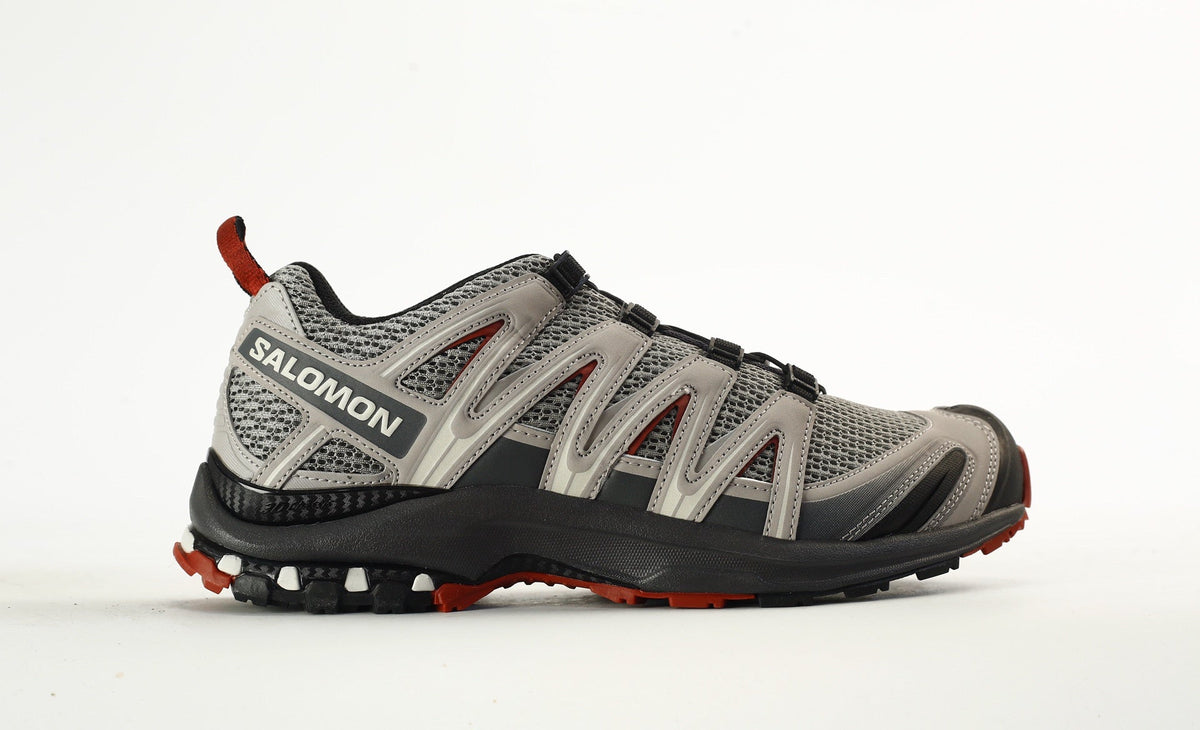 Salomon XA PRO 3D "Grey Red" Outdoor Trail Hiking Shoes- outdoor hiking shoes/Women's Shoe Sale / Men's Shoe Sale