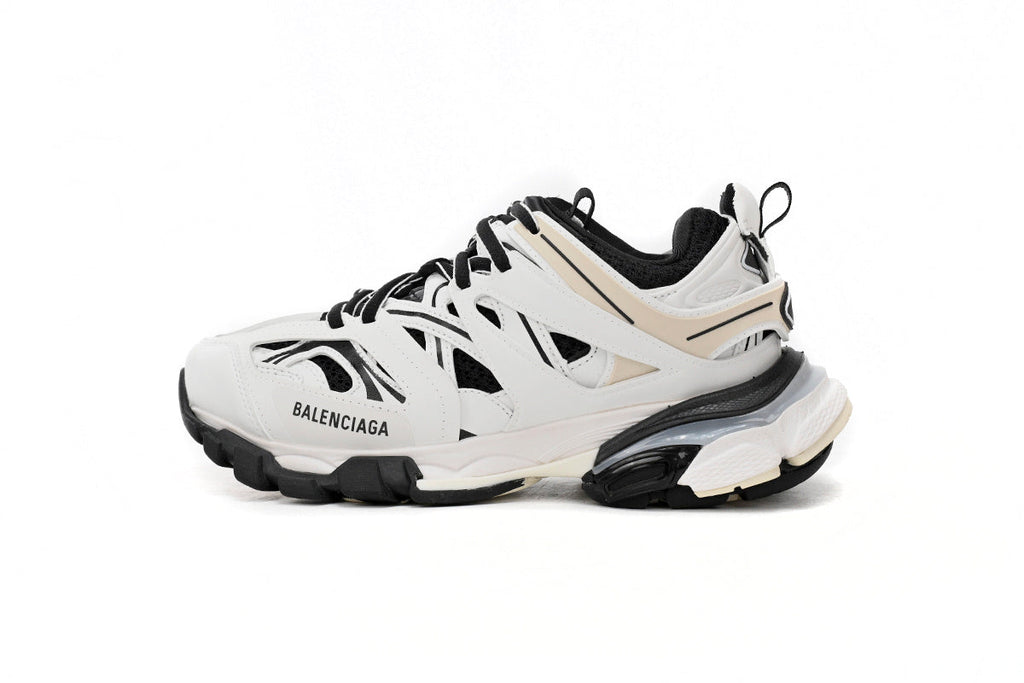 Balenciaga Track Sneakers "White Black Beige"-retro thick sole dad shoes，Women's Shoe Sale / Men's Shoe Sale