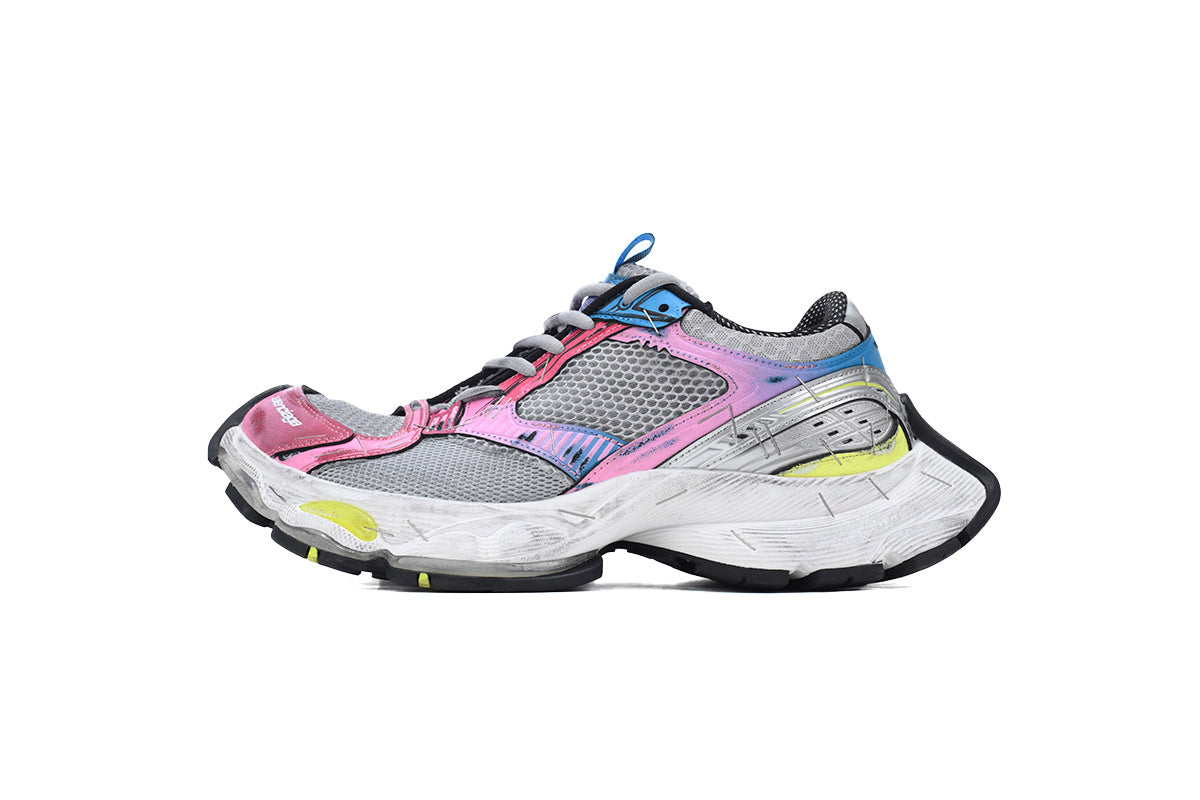 Balenciaga Stapler Sneakers Men Women "Pink Blue Multicolor"-retro thick sole dad shoes，Women's Shoe Sale / Men's Shoe Sale