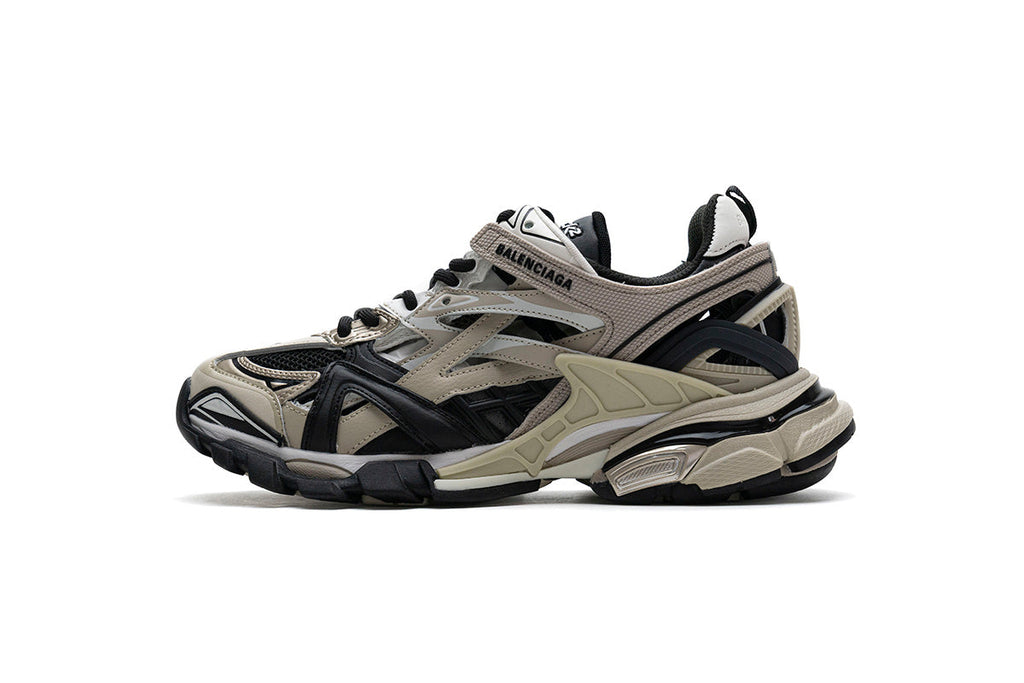 Balenciaga Track 2 Sneakers Men "Champagne Black"-retro thick sole dad shoes，Women's Shoe Sale / Men's Shoe Sale