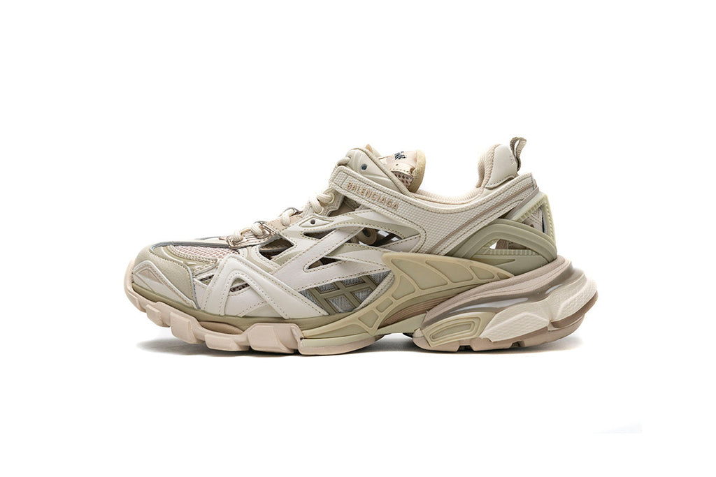 Balenciaga Track 2 Open Sneakers "Khaki"-retro thick sole dad shoes，Women's Shoe Sale / Men's Shoe Sale