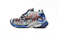 Balenciaga Runner Graffiti Sneakers "Grey Red Blue"-retro thick sole dad shoes，Women's Shoe Sale / Men's Shoe Sale