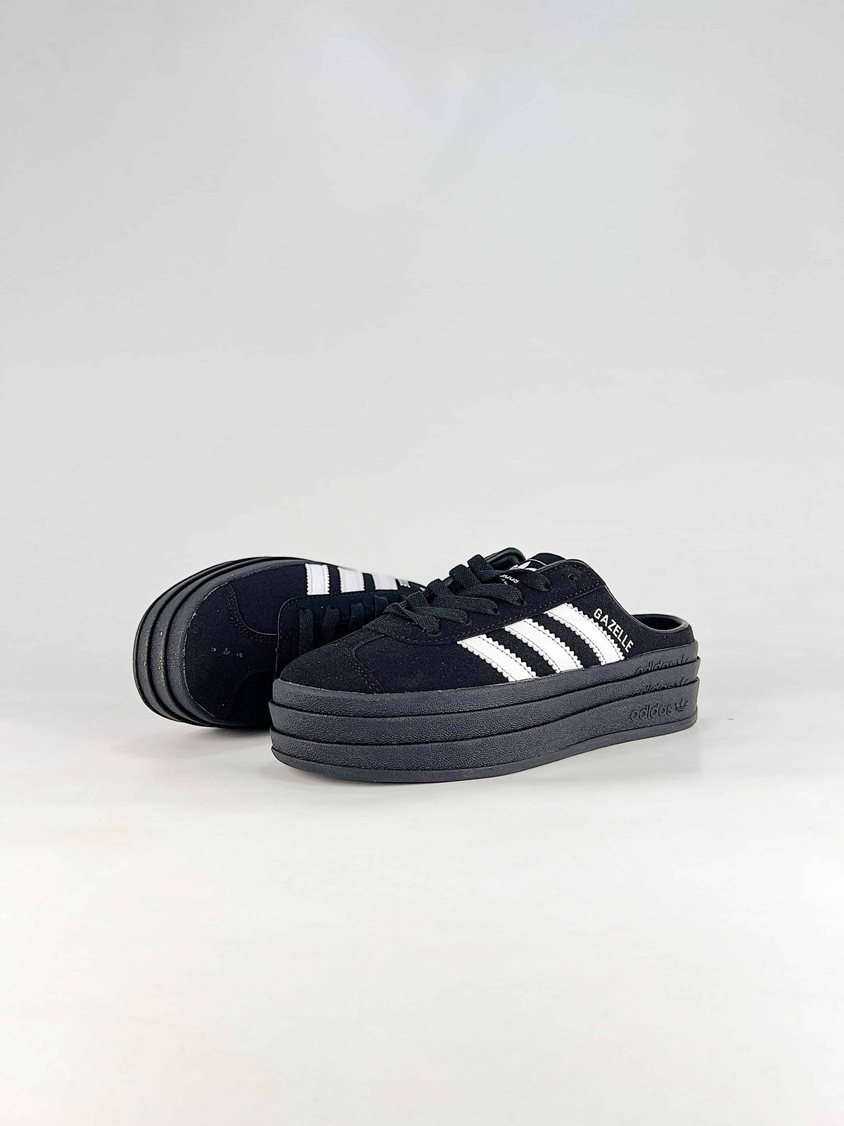 Adidas Gazelle Platform Mule "Black White"-Classic sneakers，Adidas Women's Shoe Sale / Men's Shoe Sale