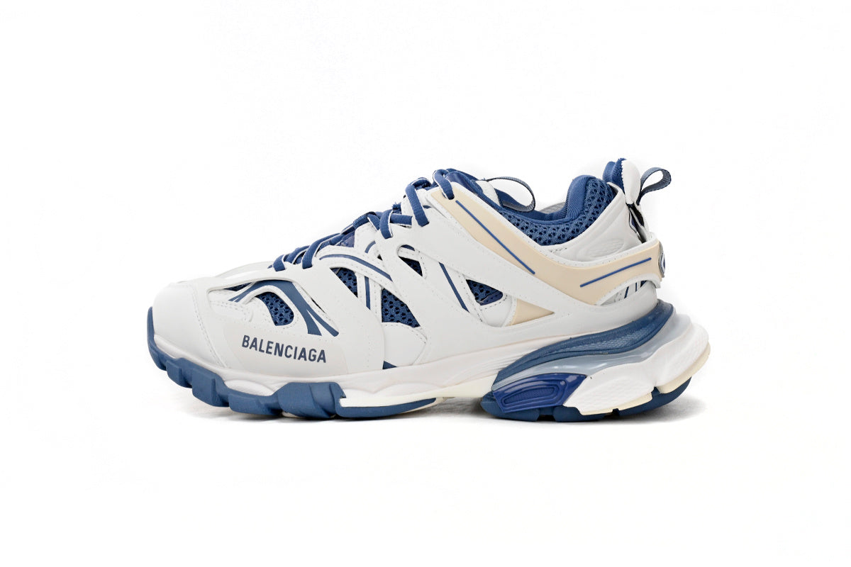 Balenciaga Track Sneakers "White Blue Beige"-retro thick sole dad shoes，Women's Shoe Sale / Men's Shoe Sale
