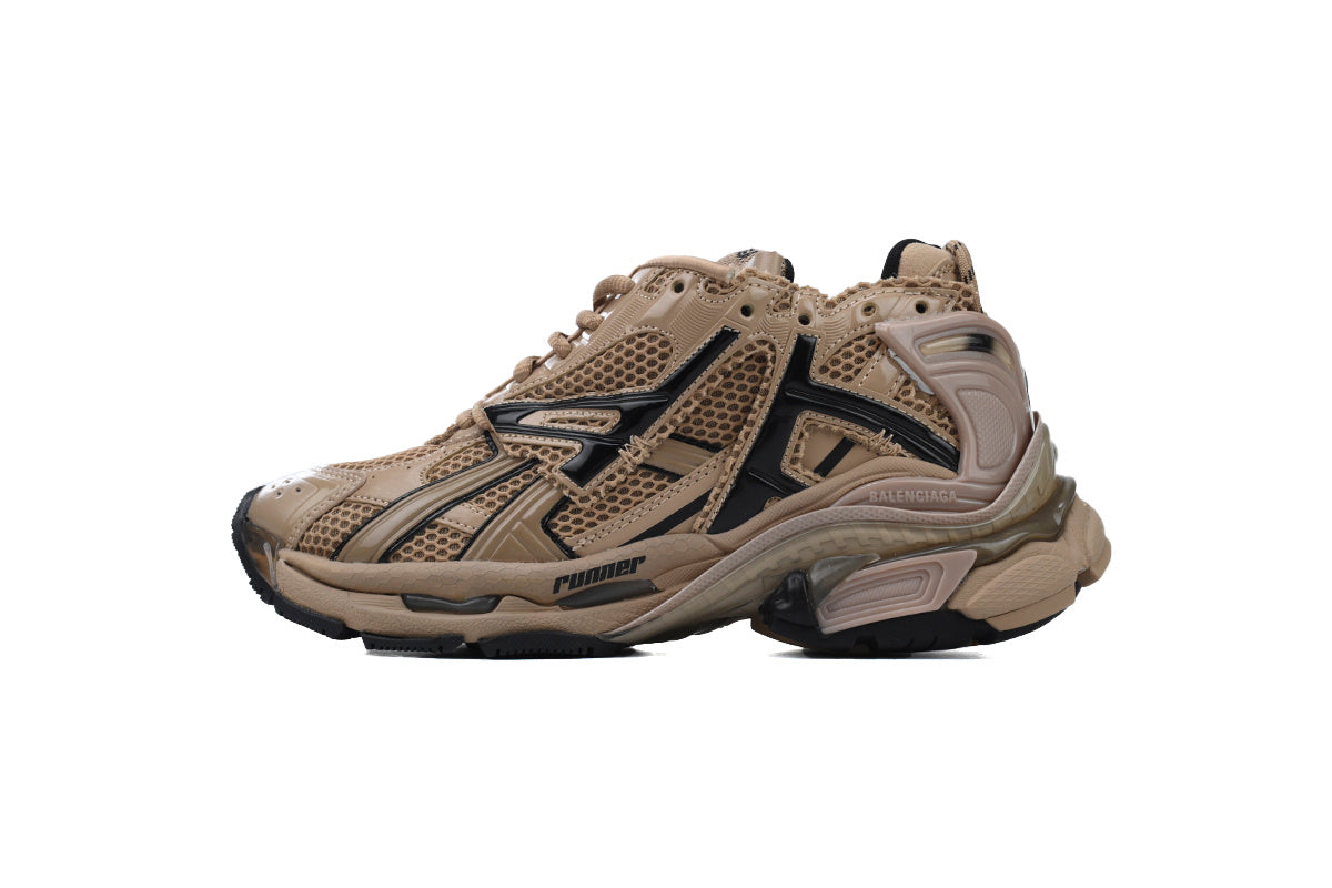 Balenciaga Runner Sneakers "Coffee Brown Black"-retro thick sole dad shoes，Women's Shoe Sale / Men's Shoe Sale