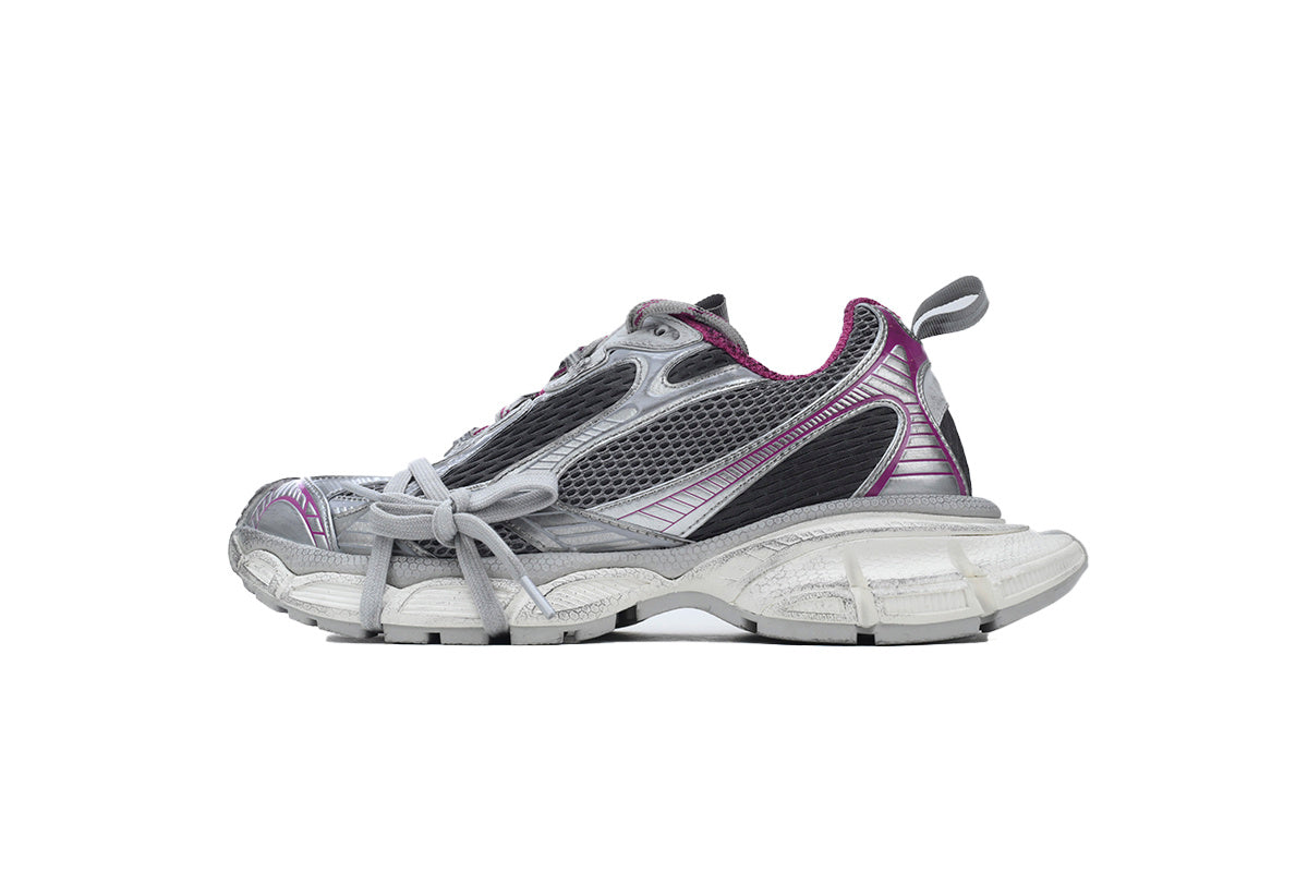 Balenciaga 3XL Sneakers "Silver Purple Pink"-retro thick sole dad shoes，Women's Shoe Sale / Men's Shoe Sale