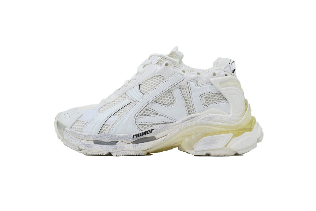 Balenciaga Runner Sneakers Men Women "White"-retro thick sole dad shoes，Women's Shoe Sale / Men's Shoe Sale