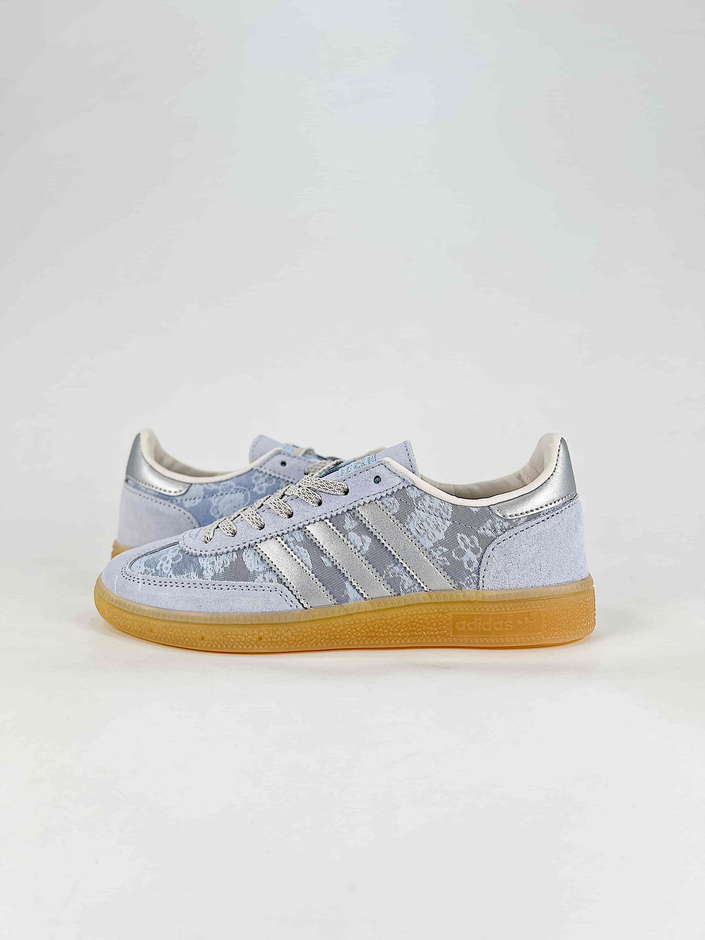 Adidas Handball Spezial Floral Print Suede Sneakers "Light Blue Silver"-Classic sneakers，Adidas Women's Shoe Sale / Men's Shoe Sale