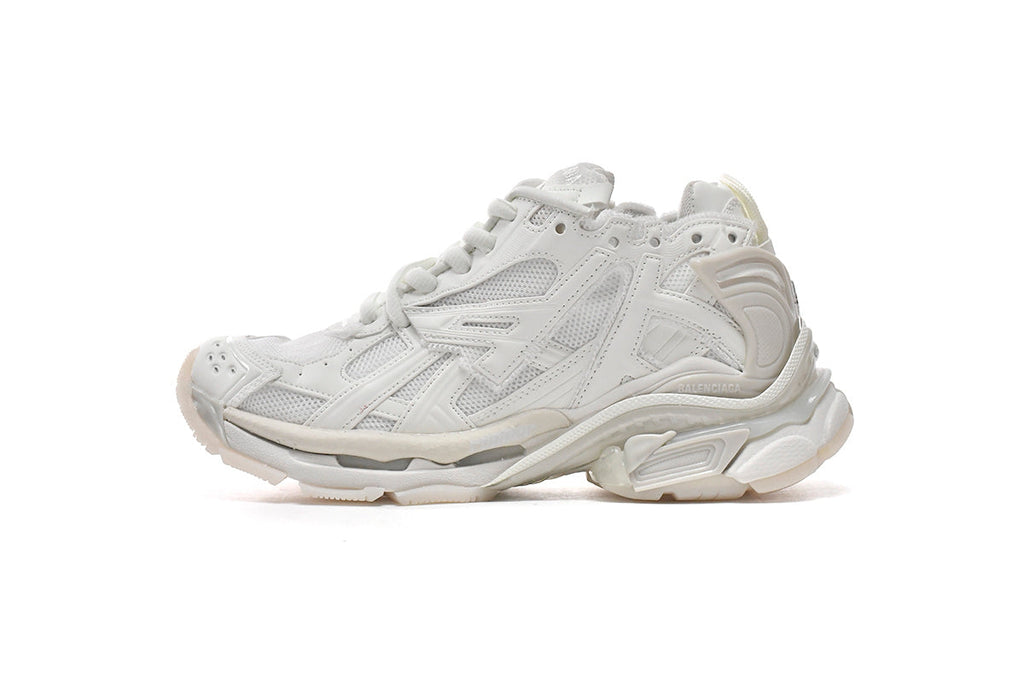 Balenciaga Runner Mid Sneakers "White" Mesh Chunky Mid Top Trainer