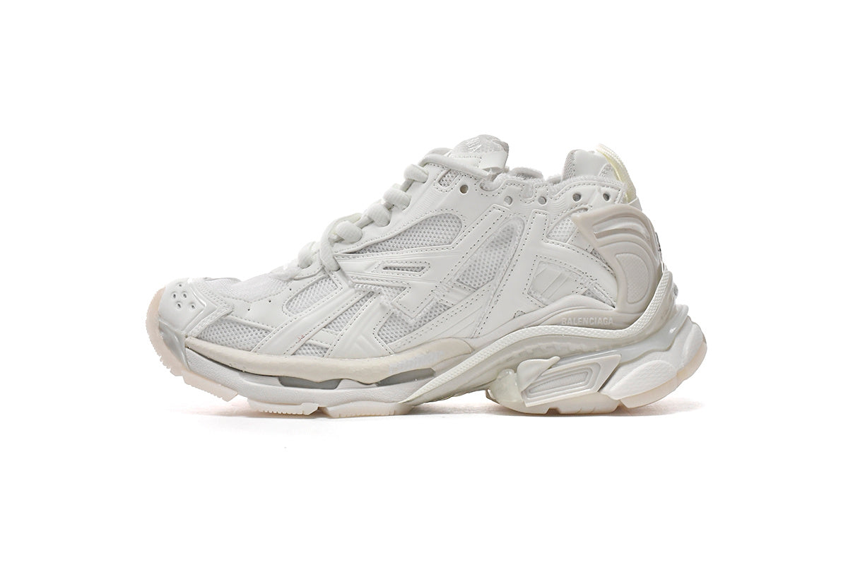 Balenciaga Runner Mid Sneakers "White" Mesh Chunky Mid Top Trainer