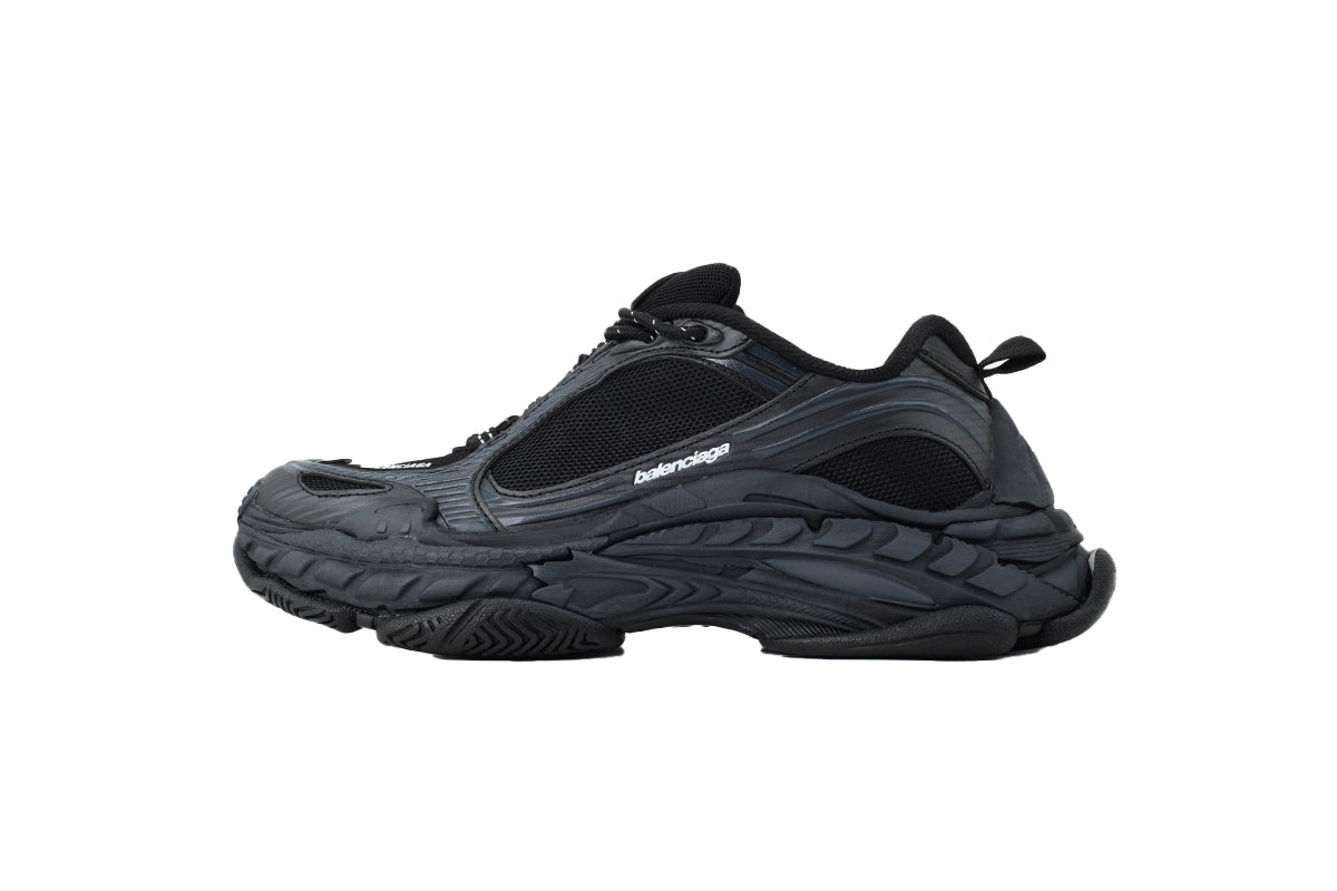 Balenciaga Triple S.2 Mesh Sneakers "Black Dark Grey"-retro thick sole dad shoes，Women's Shoe Sale / Men's Shoe Sale