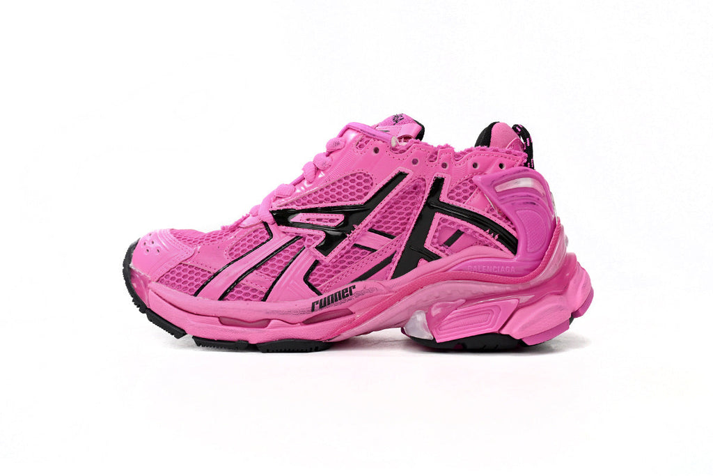 Balenciaga Runner Series Sneakers "Hot Pink Black"-retro thick sole dad shoes，Women's Shoe Sale / Men's Shoe Sale