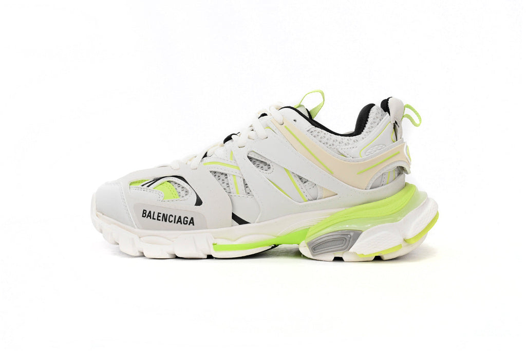 Balenciaga Track Sneakers "White Fluorescent Yellow"-retro thick sole dad shoes，Women's Shoe Sale / Men's Shoe Sale