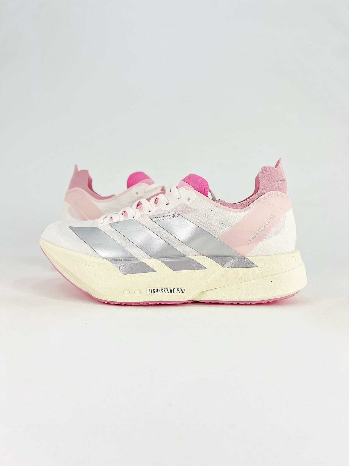 adidas Adizero Adios Pro 4 "White Silver Pink"-Classic sneakers，Adidas Women's Shoe Sale / Men's Shoe Sale