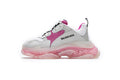 Balenciaga Triple S Sneakers "White Pink"-retro thick sole dad shoes，Women's Shoe Sale / Men's Shoe Sale