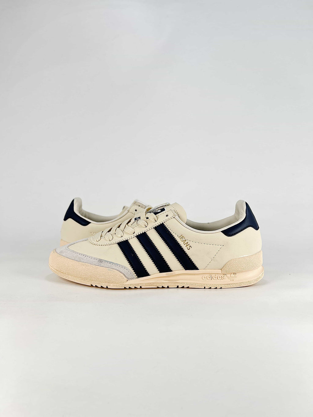 Adidas Jeans "Cream White Navy Blue"-Classic sneakers，Adidas Women's Shoe Sale / Men's Shoe Sale